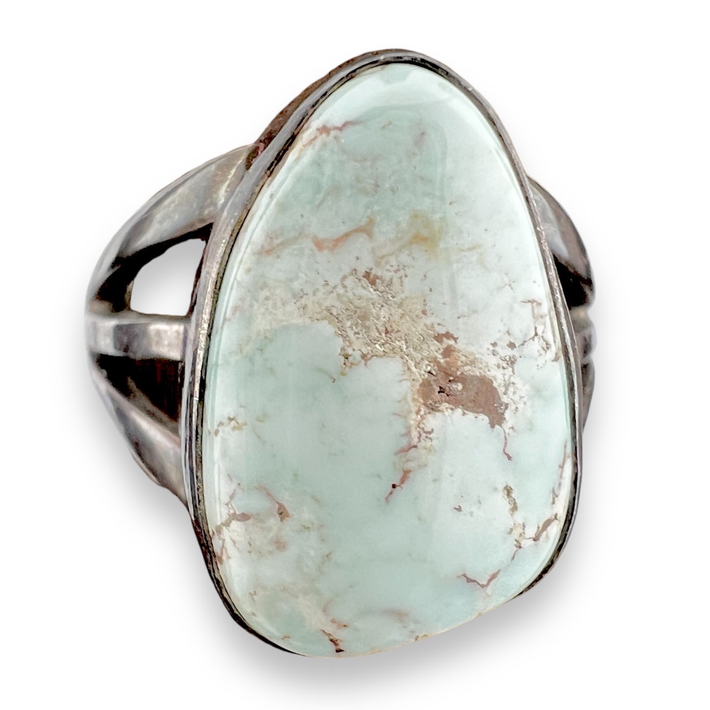 Vintage Southwestern White Turquoise Sterling Silver Ring