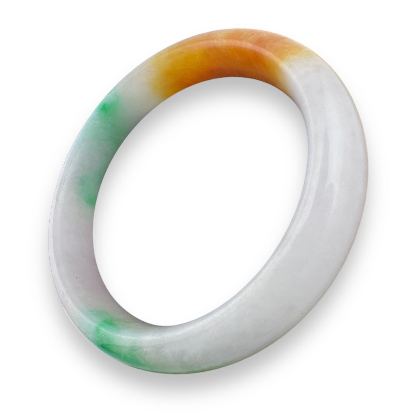 Jade Tri-Color Bangle Bracelet