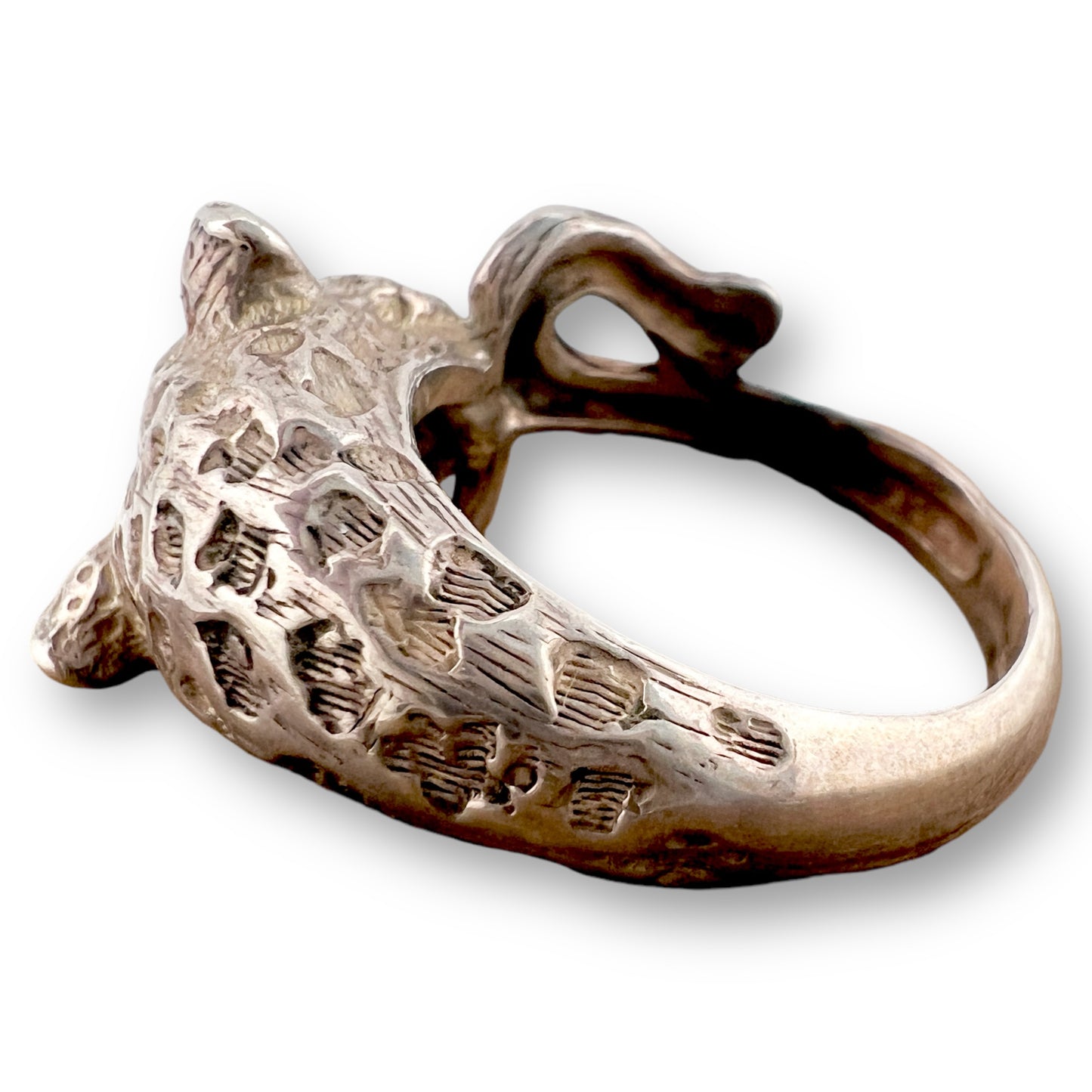 Kabana Sterling Leopard with Ruby Eyes Ring