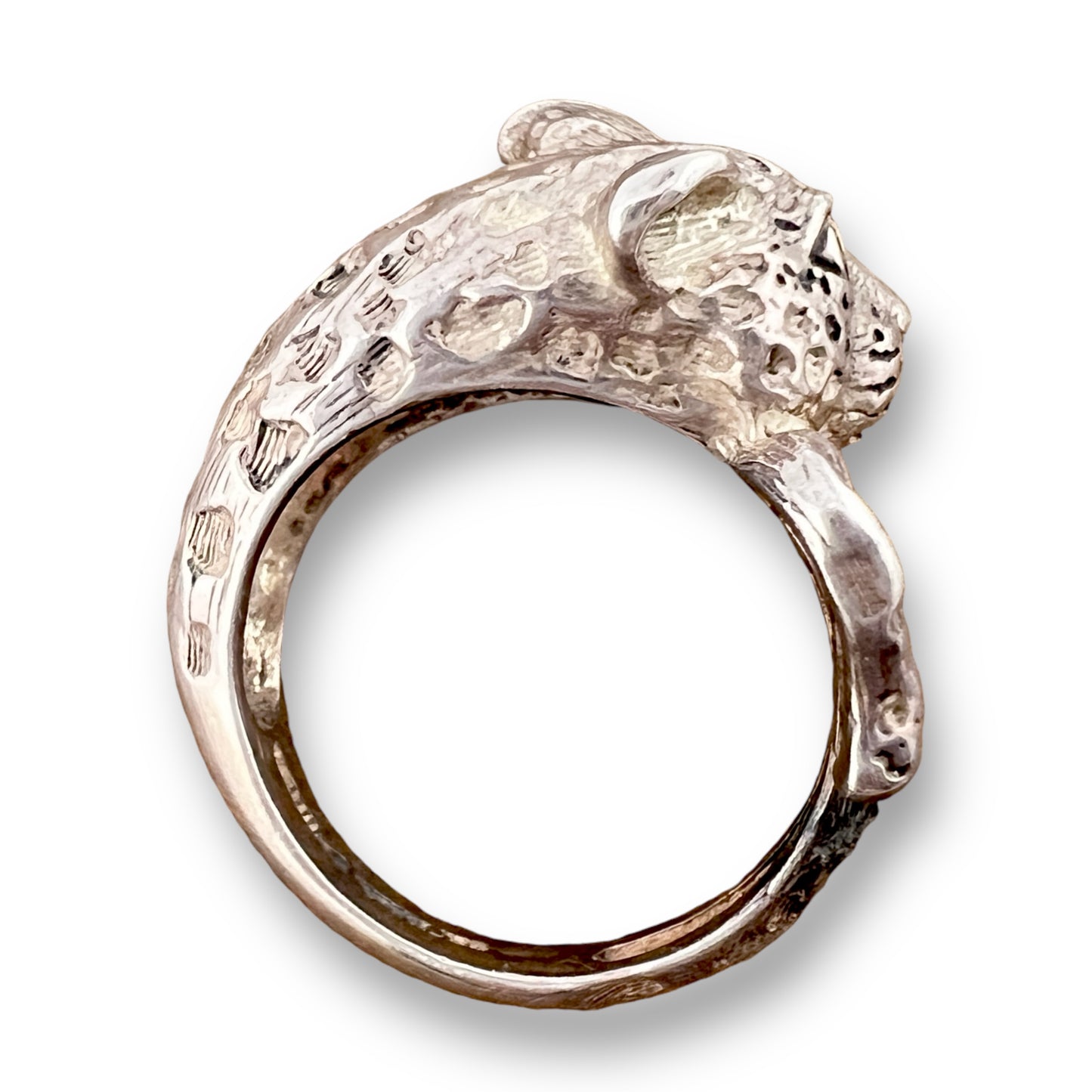 Kabana Sterling Leopard with Ruby Eyes Ring