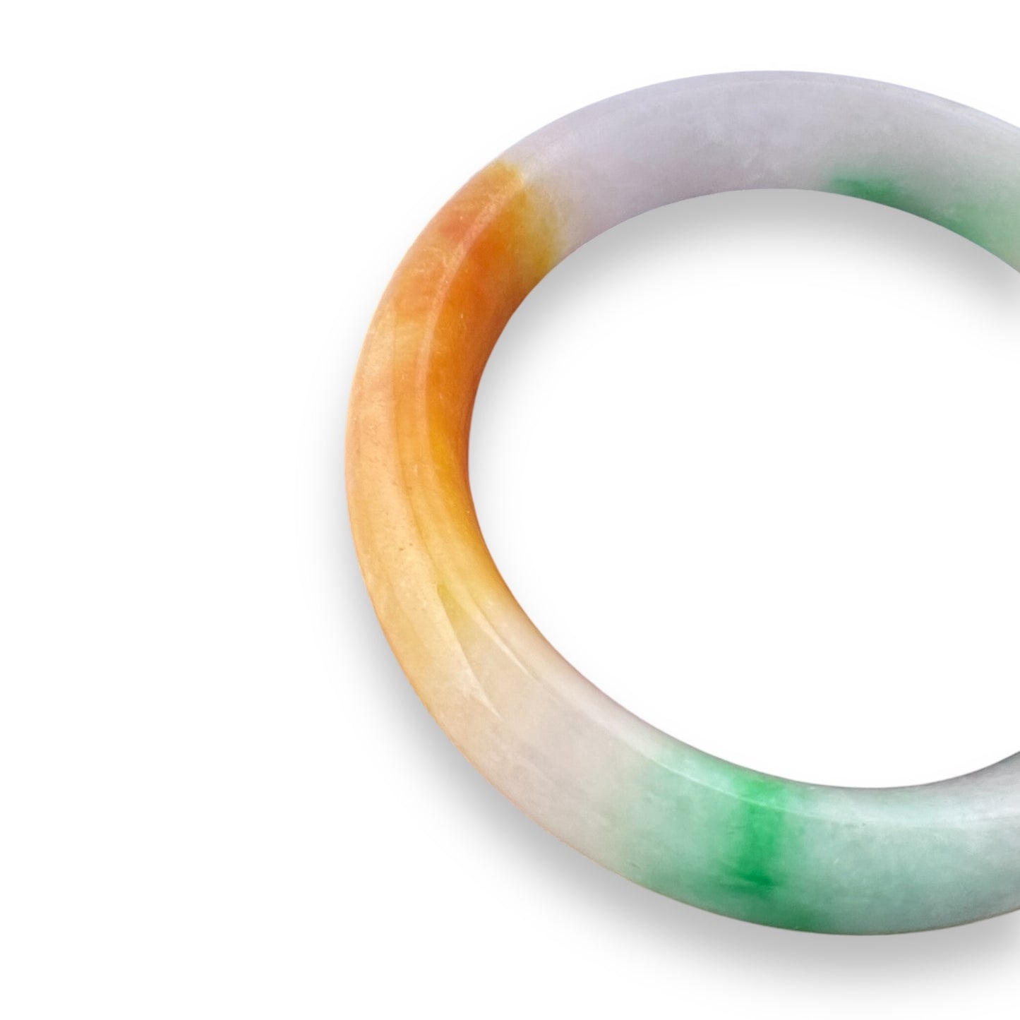 Jade Tri-Color Bangle Bracelet