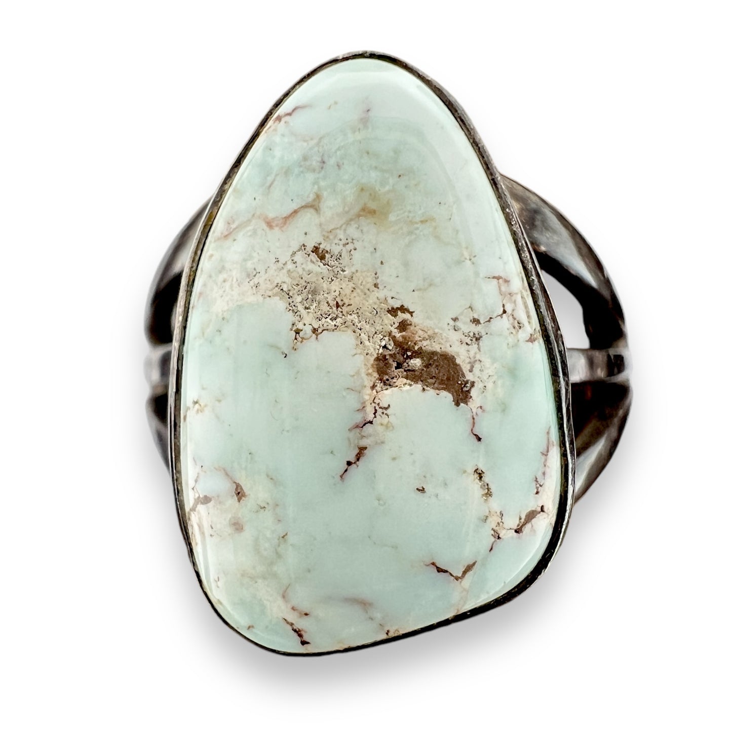 Vintage Southwestern White Turquoise Sterling Silver Ring