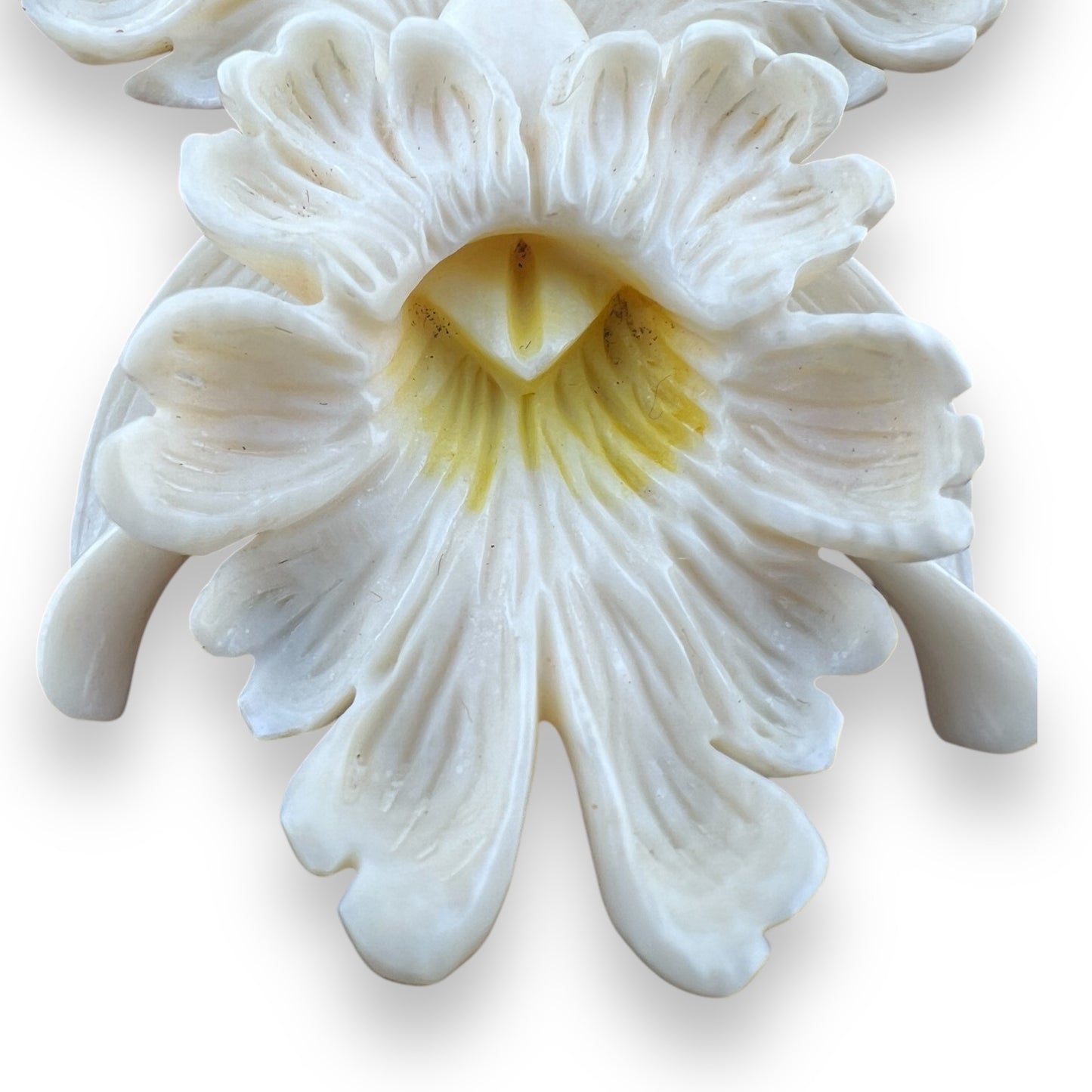 Ming's Honolulu Ivory Orchid Flower Brooch