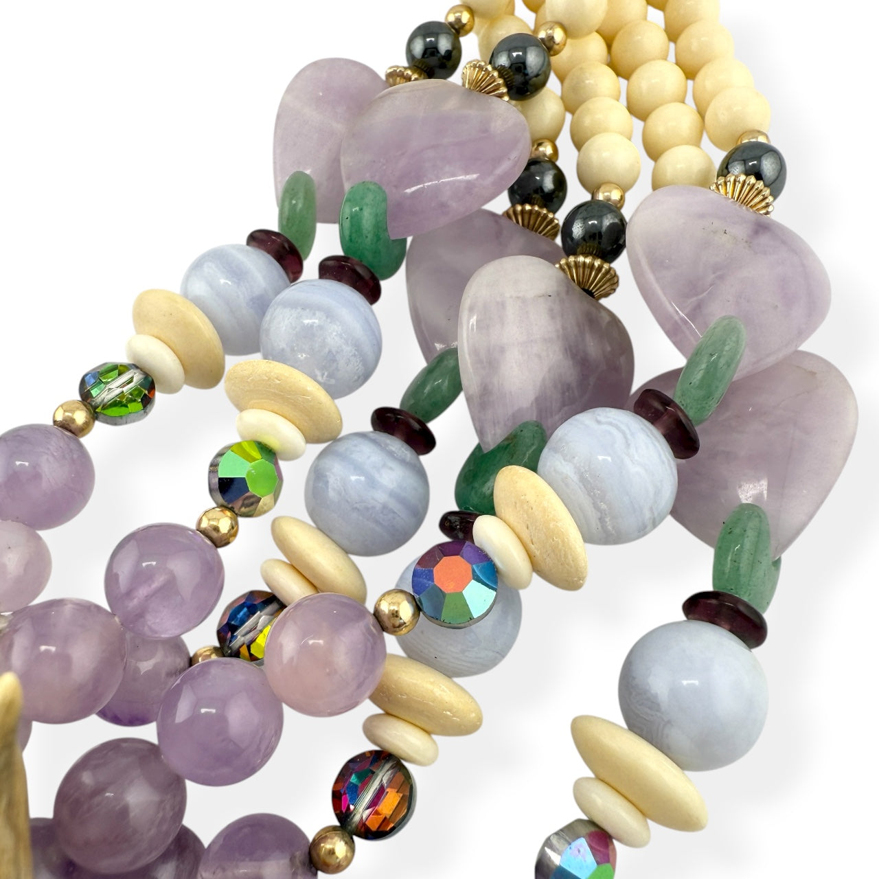 Japanese Ivory Kinko Sennin & Carp Pendant Necklace 14k GF