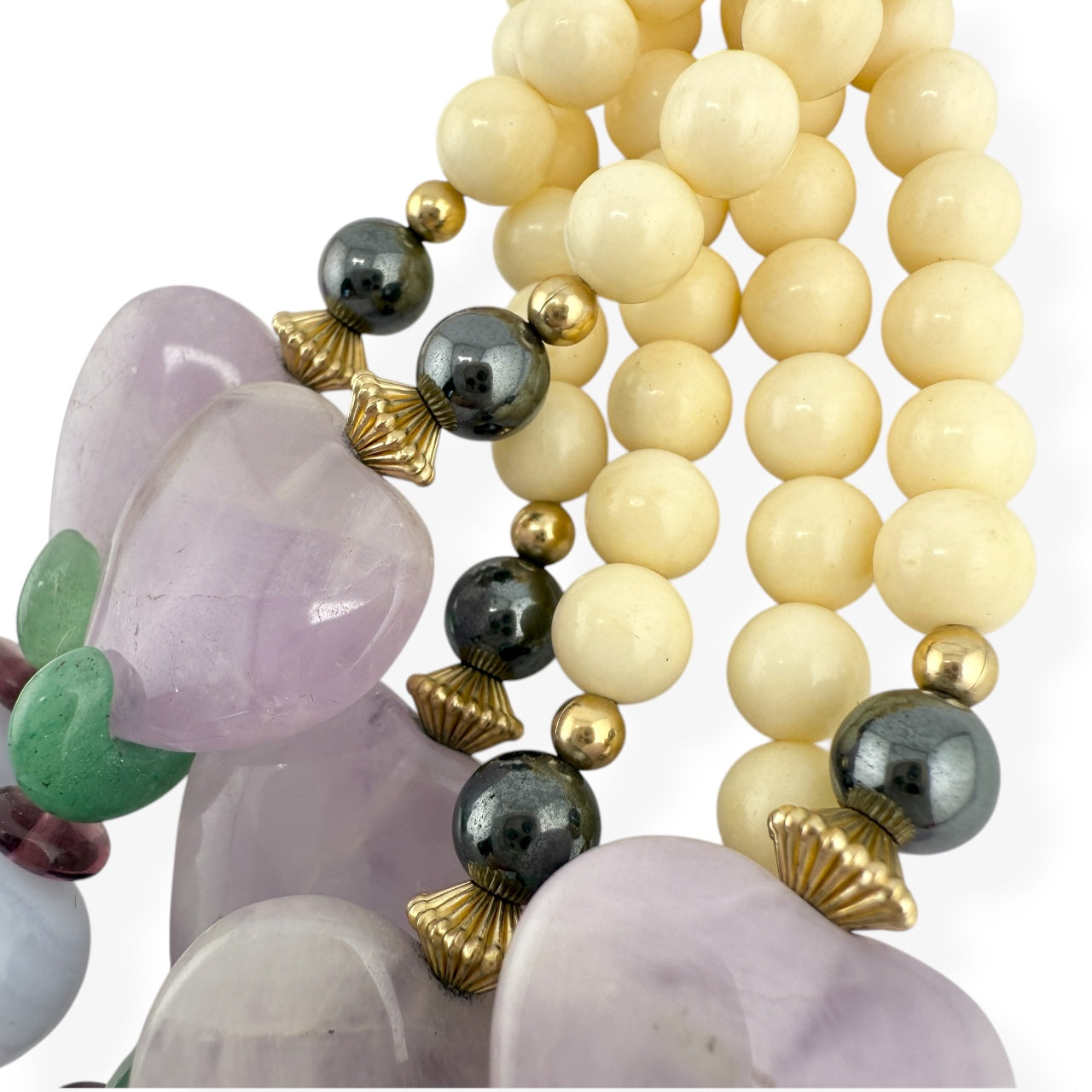 Japanese Ivory Kinko Sennin & Carp Pendant Necklace 14k GF