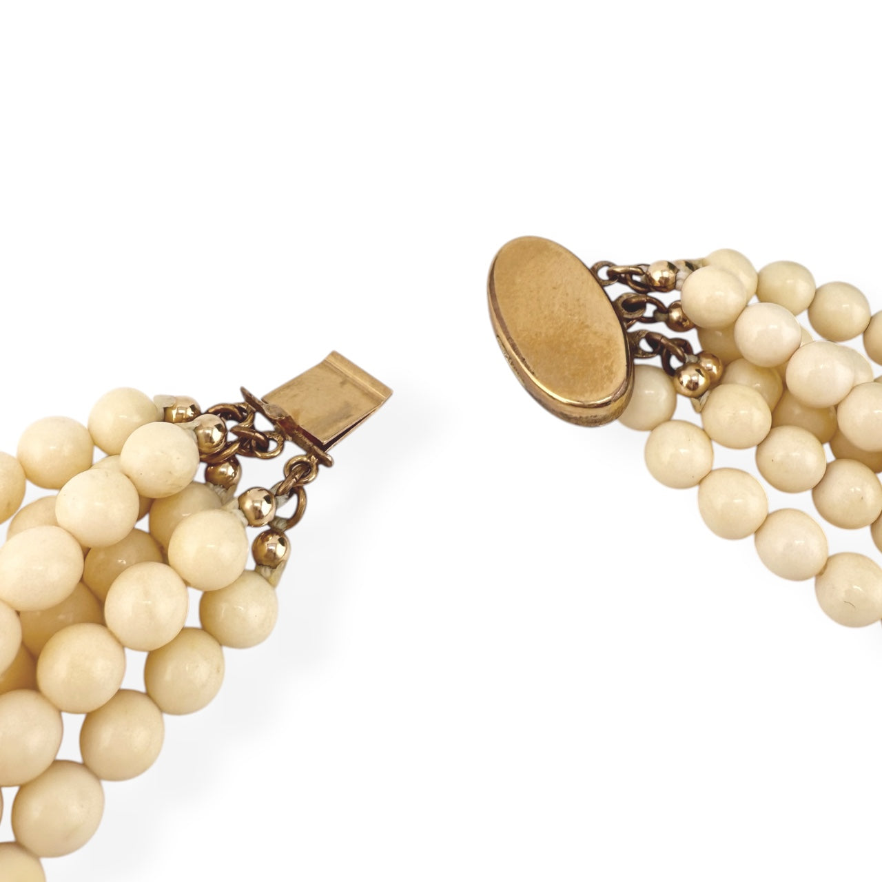 Japanese Ivory Kinko Sennin & Carp Pendant Necklace 14k GF