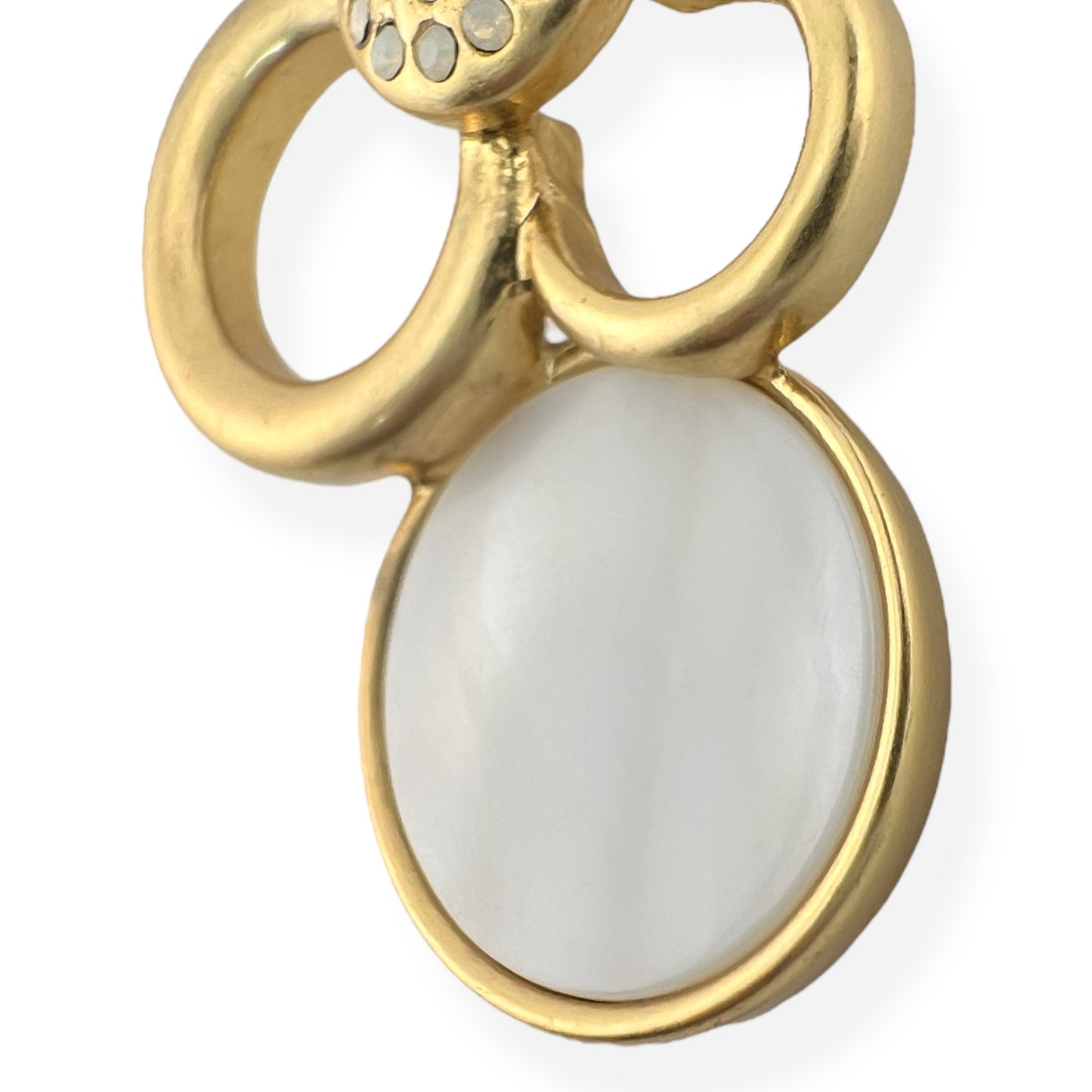 Vintage Gold and Mother of Pearl Pendant by Designer Lia Sophia Abstract