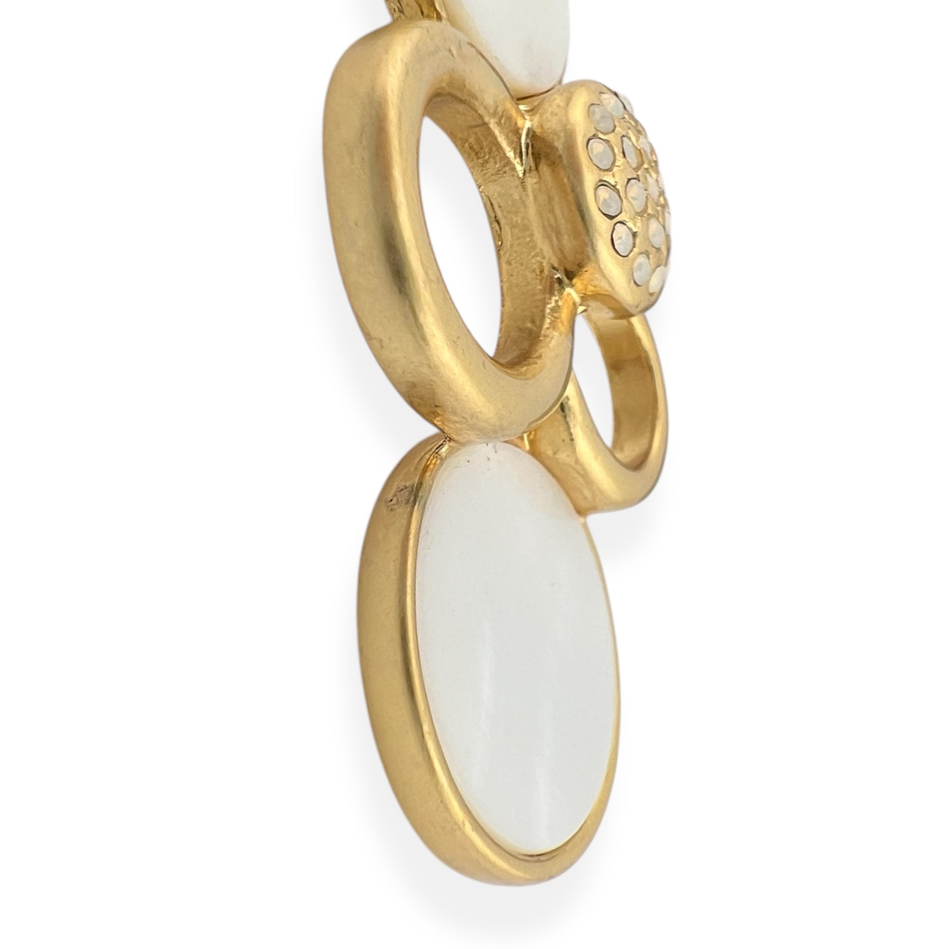 Vintage Gold and Mother of Pearl Pendant by Designer Lia Sophia Abstract